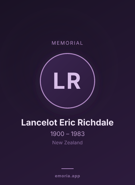 Memorial portrait of Lancelot Eric Richdale