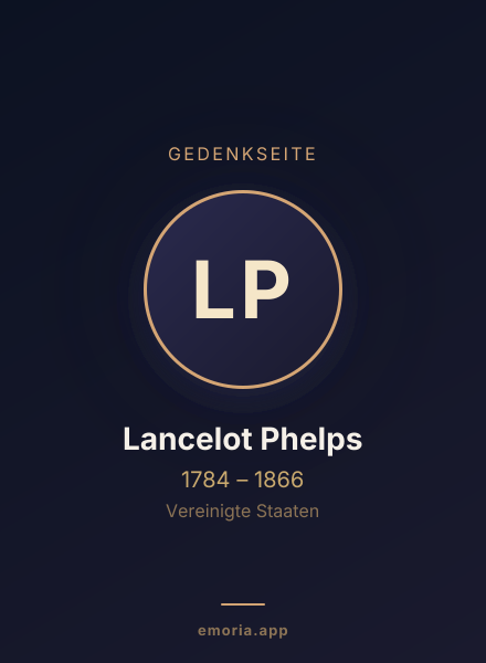 Gedenkportrait von Lancelot Phelps