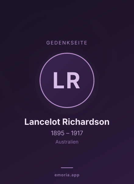Gedenkportrait von Lancelot Richardson