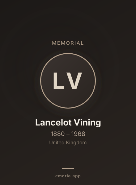 Memorial portrait of Lancelot Vining