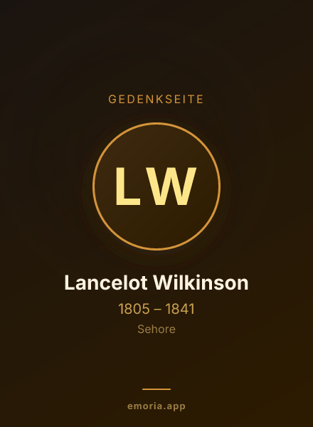 Gedenkportrait von Lancelot Wilkinson
