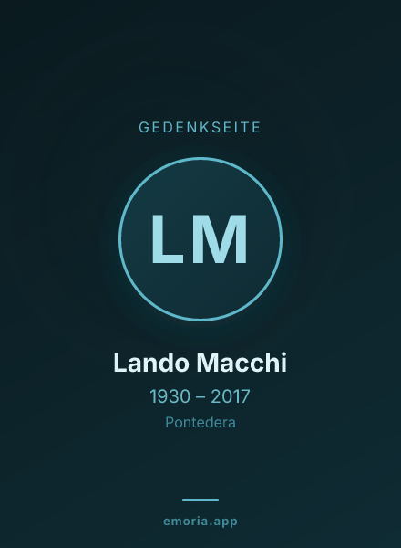 Gedenkportrait von Lando Macchi