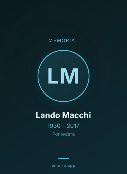 Memorial portrait of Lando Macchi