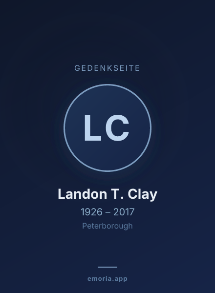 Gedenkportrait von Landon T. Clay