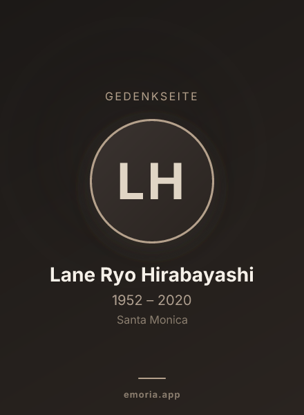 Gedenkportrait von Lane Ryo Hirabayashi