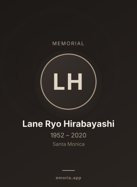 Memorial portrait of Lane Ryo Hirabayashi