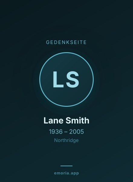 Gedenkportrait von Lane Smith