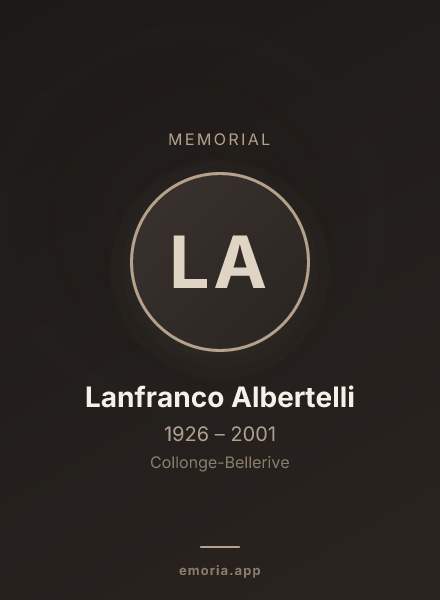 Memorial portrait of Lanfranco Albertelli