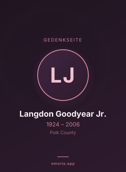 Gedenkportrait von Langdon Goodyear Jr.