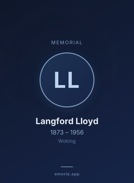 Memorial portrait of Langford Lloyd