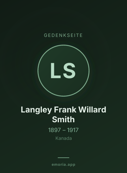 Gedenkportrait von Langley Frank Willard Smith