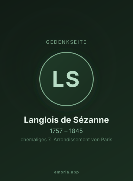 Gedenkportrait von Langlois de Sézanne