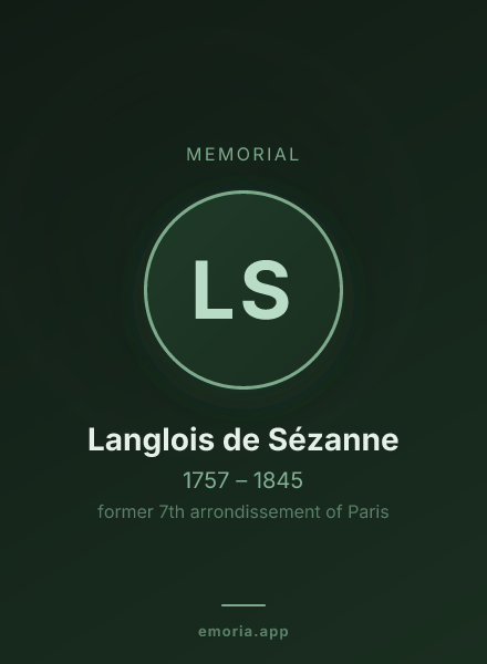 Memorial portrait of Langlois de Sézanne
