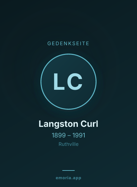 Gedenkportrait von Langston Curl