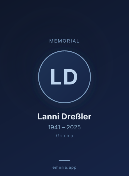 Memorial portrait of Lanni Dreßler