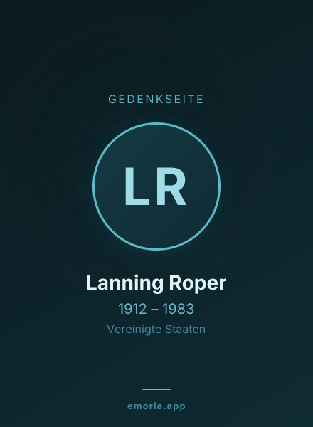 Gedenkportrait von Lanning Roper