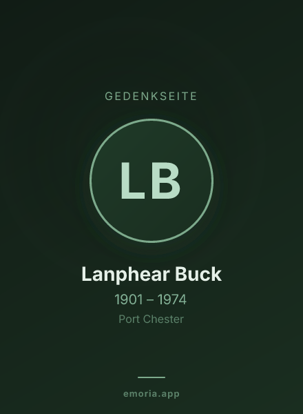 Gedenkportrait von Lanphear Buck