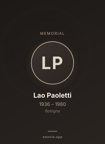 Memorial portrait of Lao Paoletti