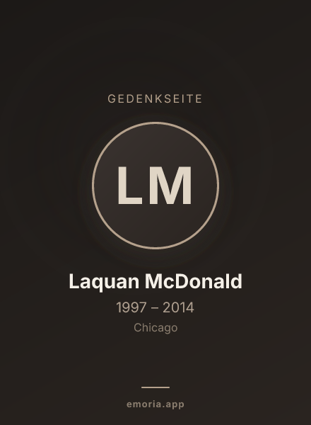 Gedenkportrait von Laquan McDonald