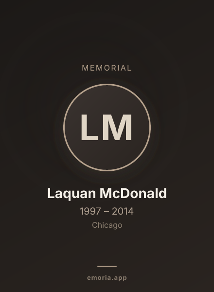 Memorial portrait of Laquan McDonald