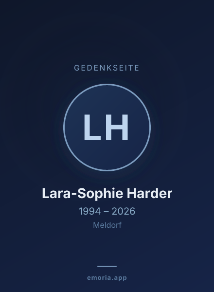 Gedenkportrait von Lara-Sophie Harder