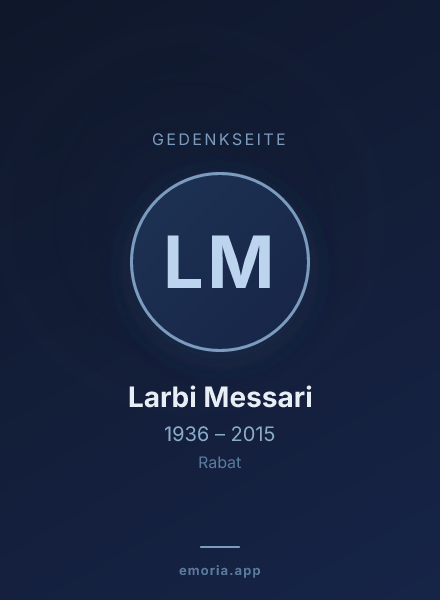 Gedenkportrait von Larbi Messari