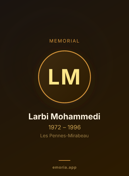 Memorial portrait of Larbi Mohammedi