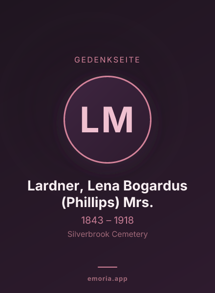 Gedenkportrait von Lardner, Lena Bogardus (Phillips) Mrs.