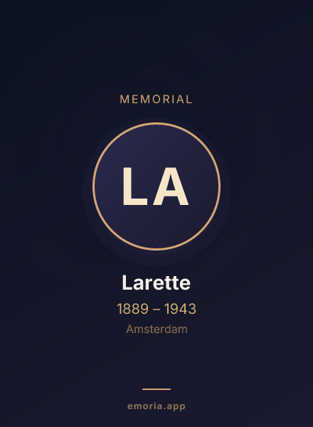 Memorial portrait of Larette