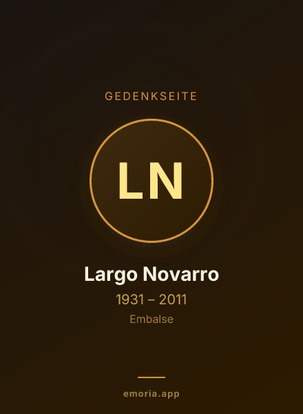 Gedenkportrait von Largo Novarro