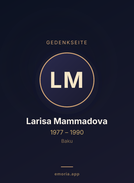 Gedenkportrait von Larisa Mammadova