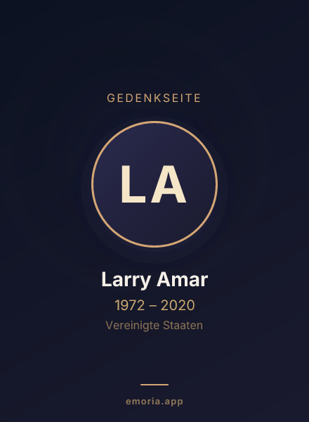 Gedenkportrait von Larry Amar