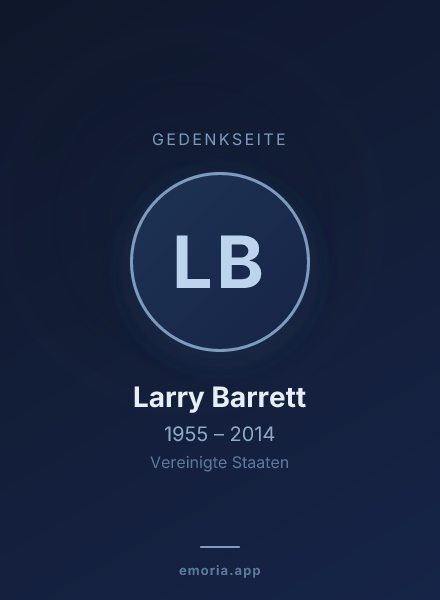 Gedenkportrait von Larry Barrett