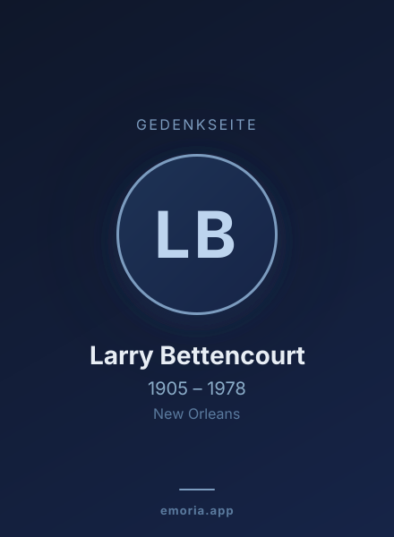 Gedenkportrait von Larry Bettencourt