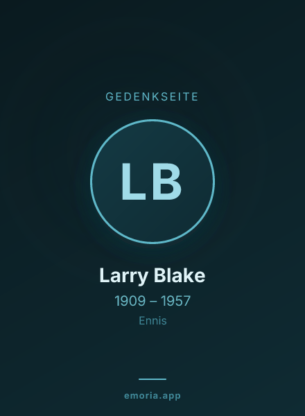 Gedenkportrait von Larry Blake
