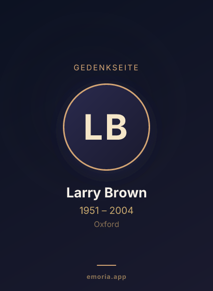 Gedenkportrait von Larry Brown