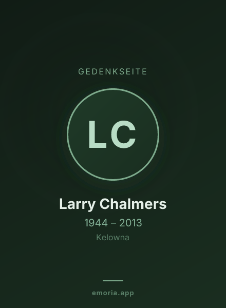 Gedenkportrait von Larry Chalmers