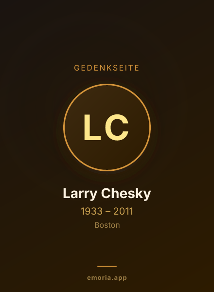 Gedenkportrait von Larry Chesky