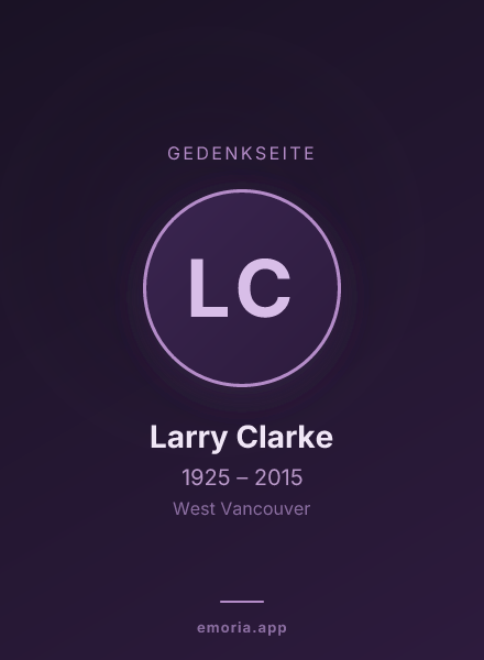 Gedenkportrait von Larry Clarke