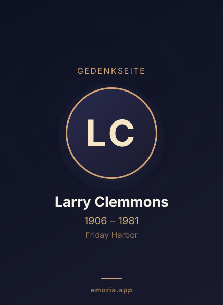 Gedenkportrait von Larry Clemmons