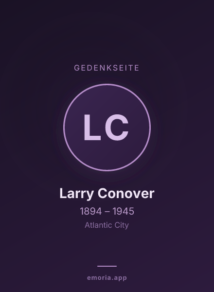 Gedenkportrait von Larry Conover