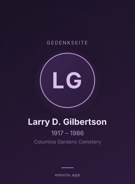 Gedenkportrait von Larry D. Gilbertson