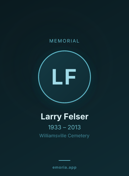 Memorial portrait of Larry Felser