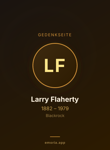 Gedenkportrait von Larry Flaherty