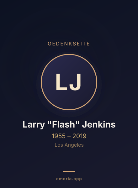 Gedenkportrait von Larry "Flash" Jenkins