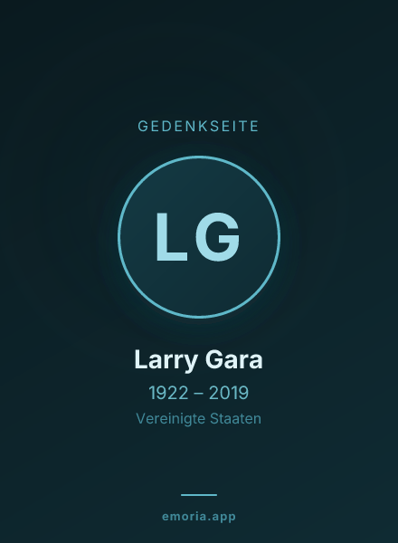 Gedenkportrait von Larry Gara