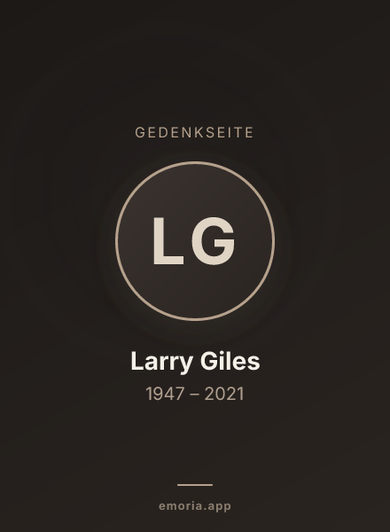 Gedenkportrait von Larry Giles