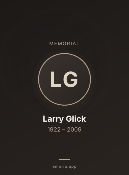 Memorial portrait of Larry Glick