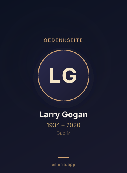 Gedenkportrait von Larry Gogan