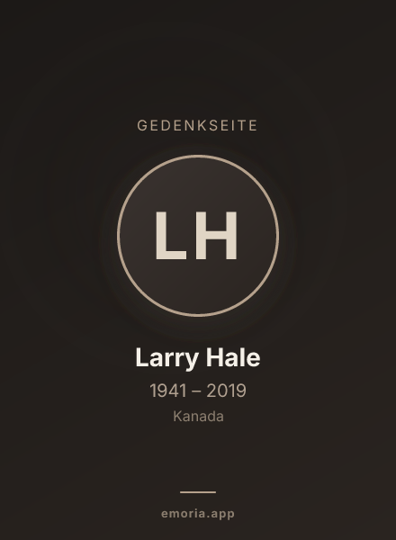 Gedenkportrait von Larry Hale